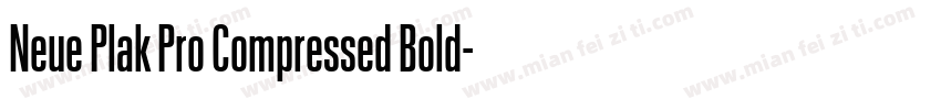 Neue Plak Pro Compressed Bold字体转换